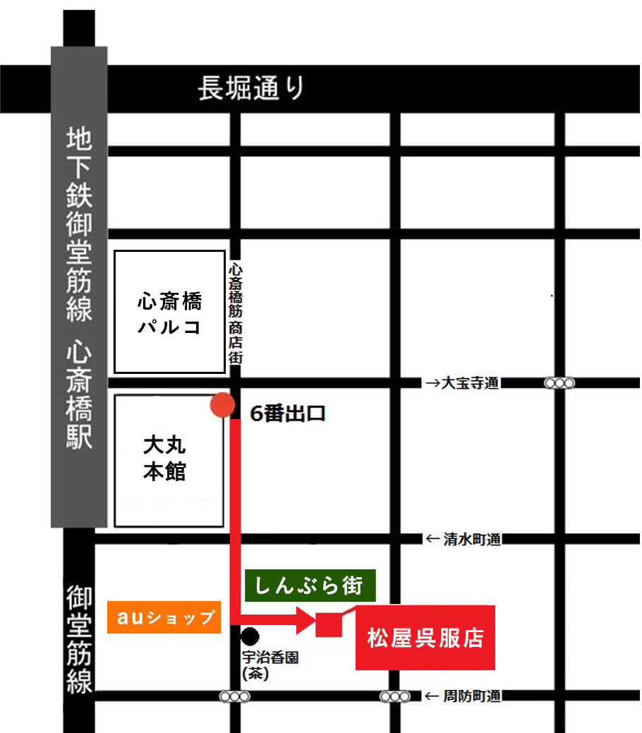 松屋呉服店地図
